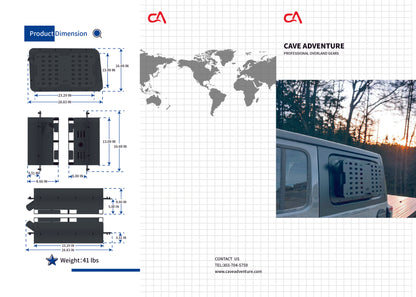 OVERLAND CAVE ADVENTURE BUILT -IN HEATER - JEEP OR BRONCO DRIVER SIDE BACK WINDOW