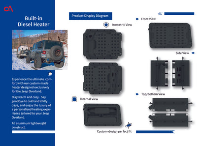 OVERLAND CAVE ADVENTURE BUILT -IN HEATER - JEEP OR BRONCO DRIVER SIDE BACK WINDOW